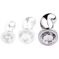 SM Fantasy Plug Bean Silver L 9 x 3.5cm